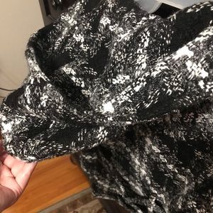 Nice black and white pea coat.